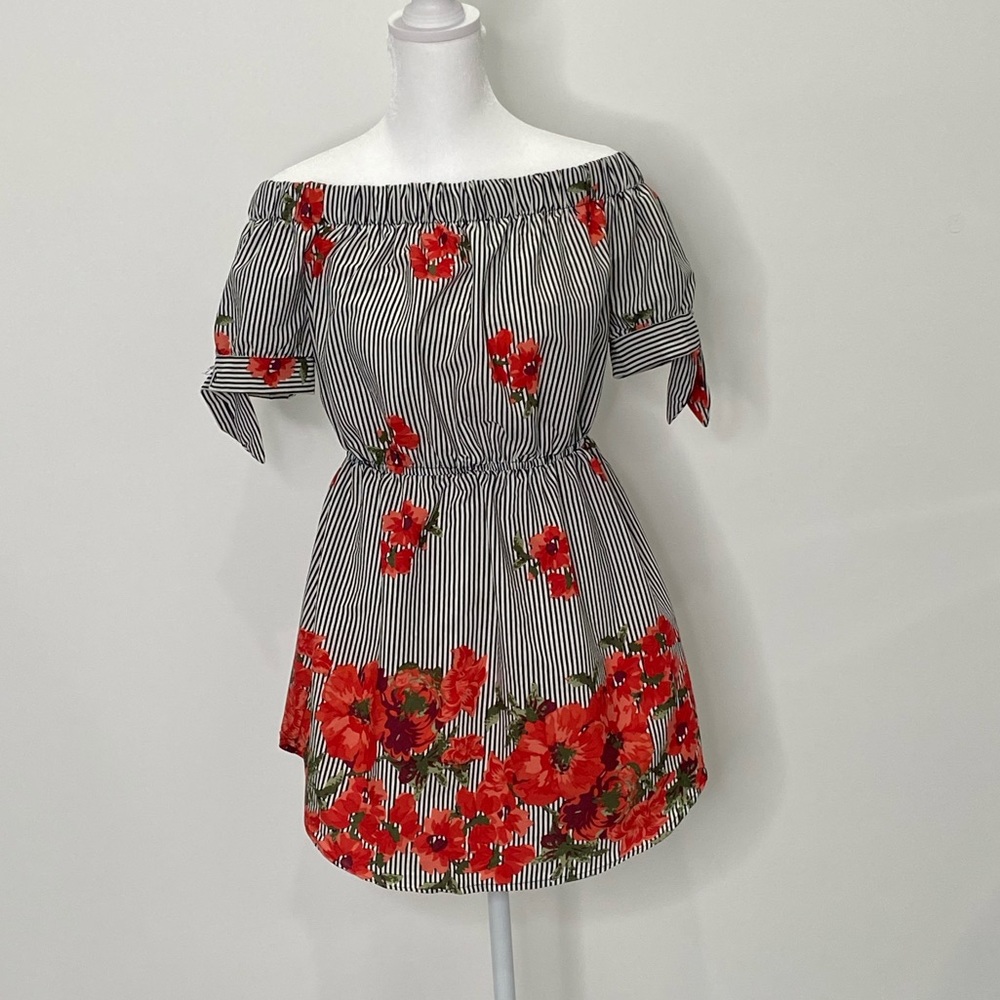 Women’s Off-the-shoulder Mini Floral Dress